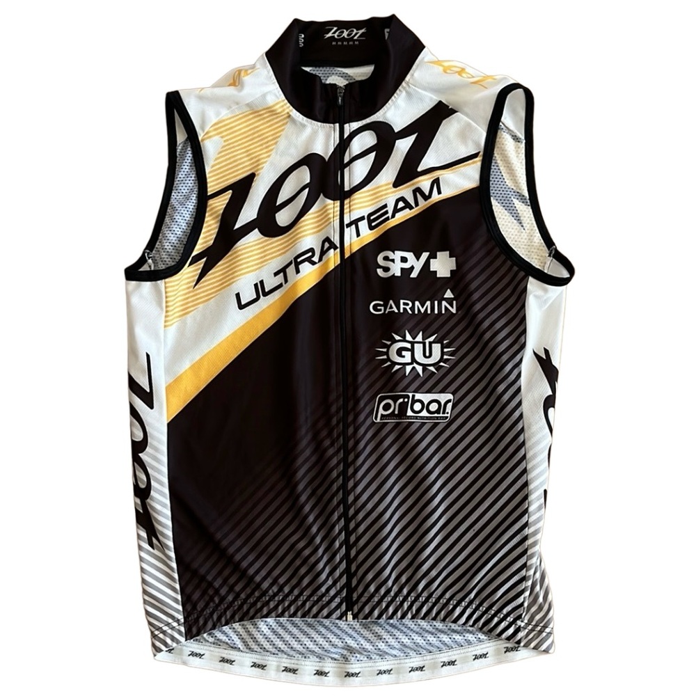 ZOOT MENS CYCLING VEST BLACK YELLOW MEDIUM